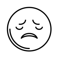 Pensive Face Icon Design