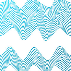 ABSTRACT COLORFUL GRADIENT BLUE WAVY LINE PATTERN BACKGROUND. COVER DESIGN 