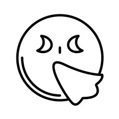 Sneezing Face Icon Design