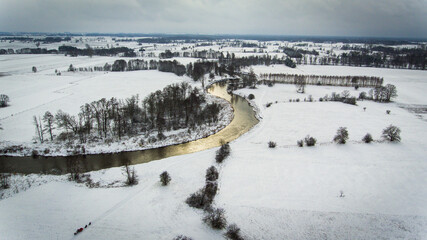 Zimowa rzeka Liwiec 