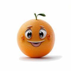 Orange fruit Character. Generative AI