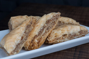 Baklava on a plate