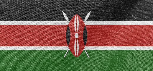 kenya fabric flag cotton material wide flags wallpaper colored kenya flag background - obrazy, fototapety, plakaty