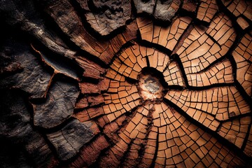 Brown old wood texture background. Generative ai