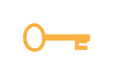 Key vector, lock element in trendy flat design. Icon in trendy flat style isolated on background. Key icon page symbol for your web site design Key icon logo, app, UI. Key icon illustration, EPS10.