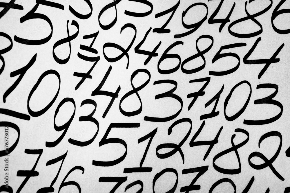 Poster digital background with numbers. texture of random numbers figures. economic collapse or default con