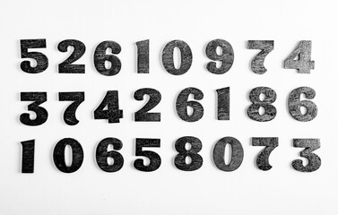Background of numbers. from zero to nine. Finance data concept. Mathematic. Seamless pattern with...