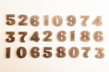Digital background with numbers. Texture of random numbers figures. Economic Collapse or default...