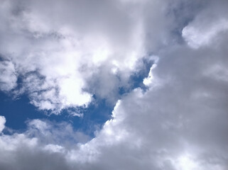 Obraz premium The sky is going to be covered by the two big abstract clouds