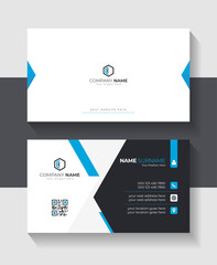 Creative and professional business card design with Blue and dark colors modern and Elegant business card template