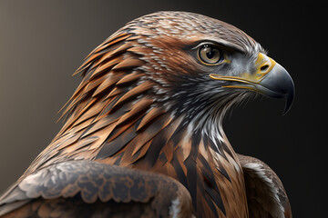 Fototapeta premium AI bird of prey portrait, claws, beak, bird,