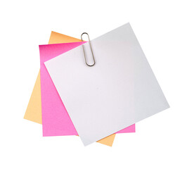 stack of sticky note with clip
