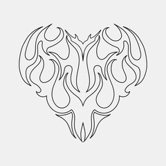 90s Inferno. An Elegant Vector and Element Collection Inspired by Y2K Fire Trends