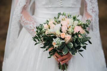 wedding bouquet in hands