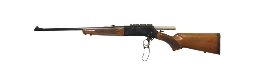 old lever action rifle  on transparent background
