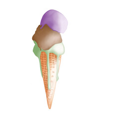 ice cream cone isolated