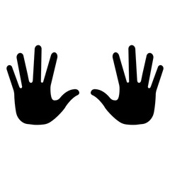 Fototapeta premium Hand Icon. Two Hand Silhouette. Vector illustration Isolated on White Background. 