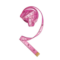 measure pink  isolated on white