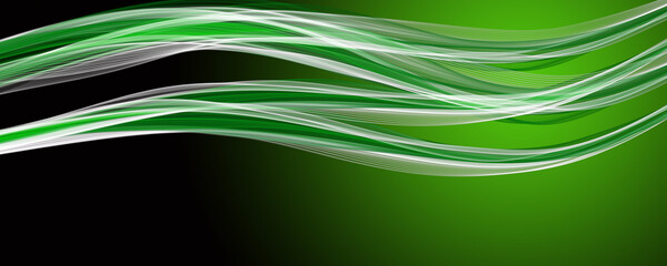 Abstract elegant eco wave panorama background design illustration - 576784274
