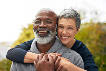 I vowed to never let him go. Cropped portrait of an affectionate senior couple enjoying some quality time in the park.