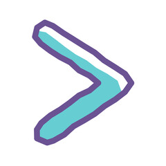 Colorful Basic UI Right Arrow Icons for Graphic Elements