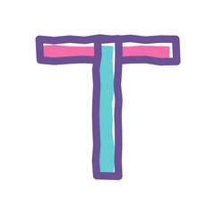 Colorful Basic UI Text Icons for Graphic Elements