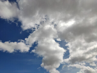 Huge cloud in the shape of a fighter or warrior in the sky
