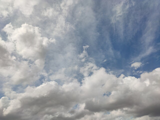 Heaven of multiple options. Blurred sky next to the compact sky