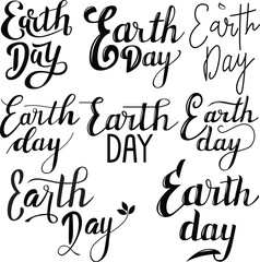 Earth day lettering