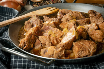 Stewed pork shoulder.