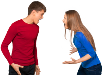 Young couple arguing
