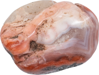 healing stone cut out on transparent background.