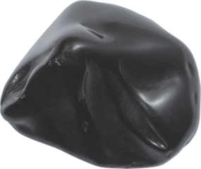 healing stone cut out on transparent background.