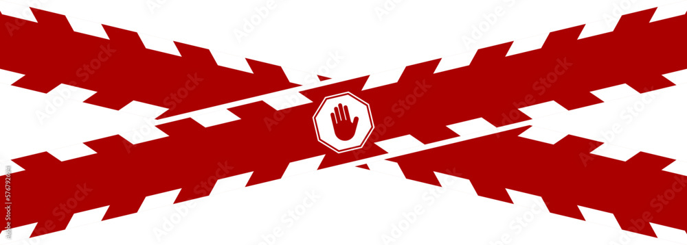 Poster caution danger stop keep out crime scene red white stripe tape stripe warning or restriction sign ic