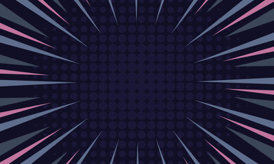 Radial stripes comic style dark background