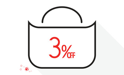3% off on bag design template.