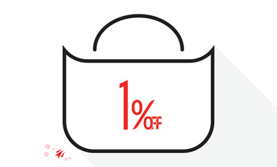 1% off on bag design template.