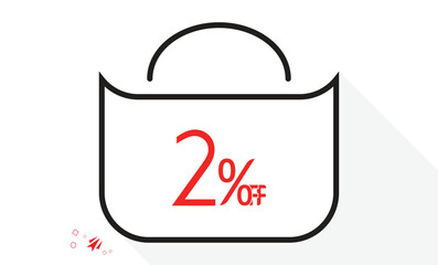 2% off on bag design template.