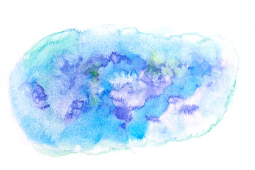 watercolor graphical material for illustration of multicolor backgrounds isolated on white background