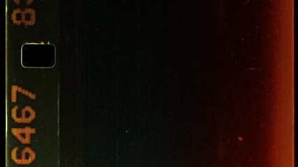 Flickering film scan overlay with scratches and grain texture