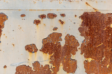 Old painted metal texture with traces of rust.