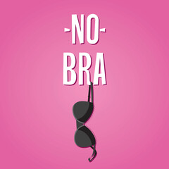 Without a bra. No bra. The bra is hanging.