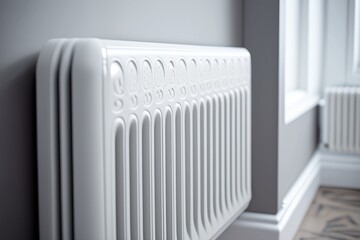 Contemporary Radiator on a White Background