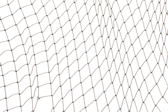 Football or tennis net. Rope mesh on a white background close-up