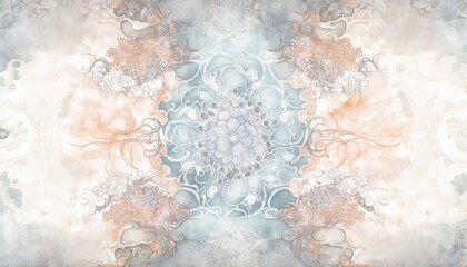  an abstract background with a blue and orange design on it's side and a light blue and white design on the top of the bottom of the image.  generative ai