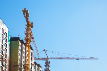 tower crane. construction of a high-rise building