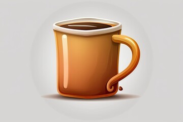 Coffee mug isolated on white. Generative AI