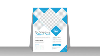 Modern real estate flyer design for corporate industry.