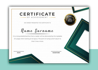 Abstract certificate template design. Certificate of achievement template. Vector modern certificate design.