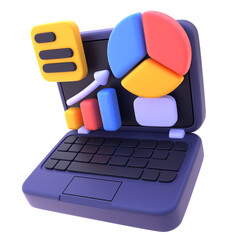 Analysis Data in 3d render for graphic asset web presentation or other 